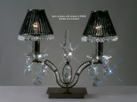 Tara Crystal Table Lamps Diyas Armed Table Lamps